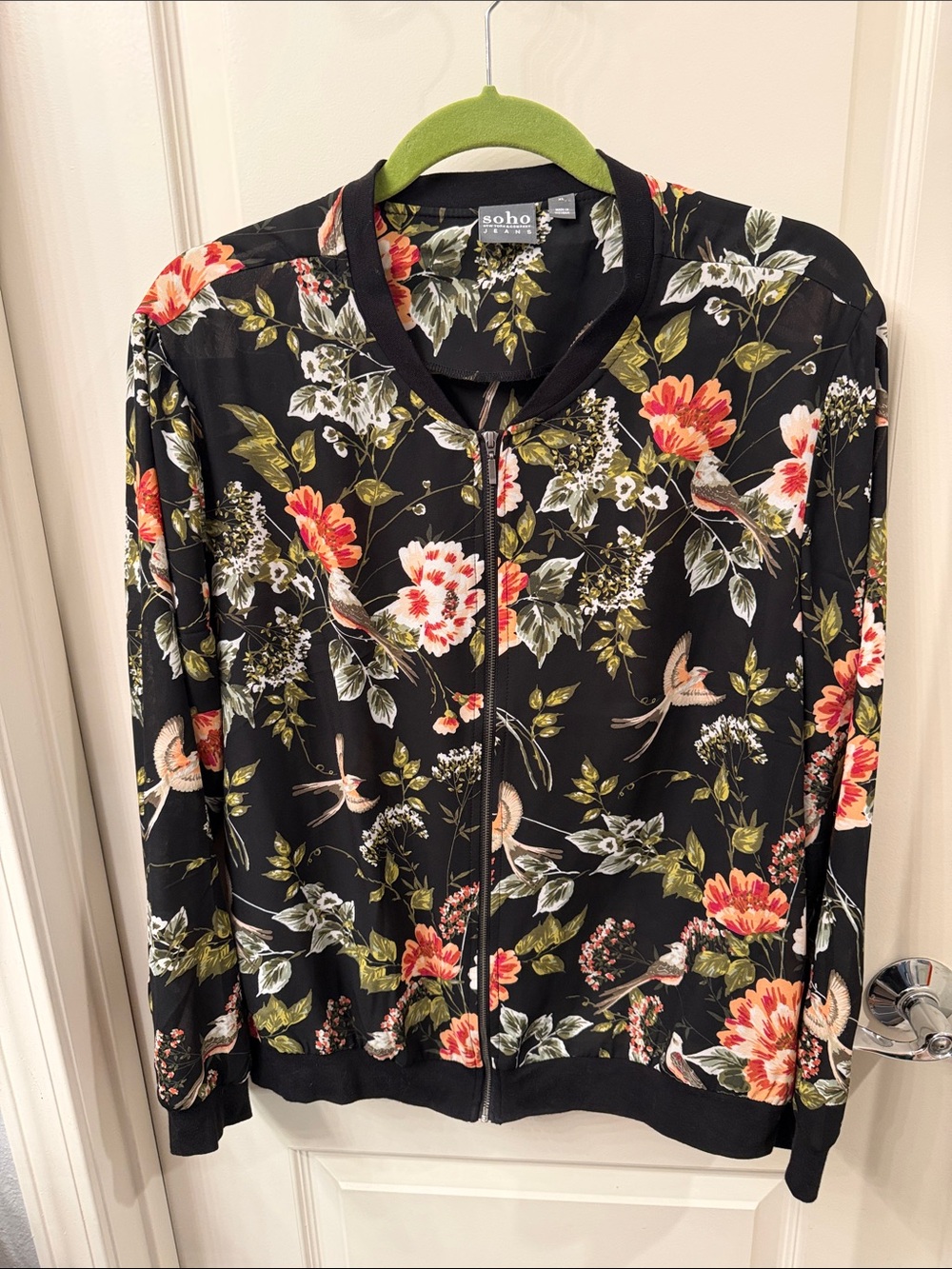 NY&Co Floral Bomber Jacket